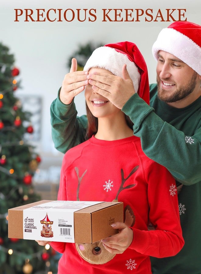 رو وود ألغاز روود ثلاثية الأبعاد للكبار، صندوق موسيقي خشبي على شكل دوامة خيل للكبار، طقم بناء نموذج تجميعي لعيد الميلاد - دوامة خيل كلاسيكية - Image 5